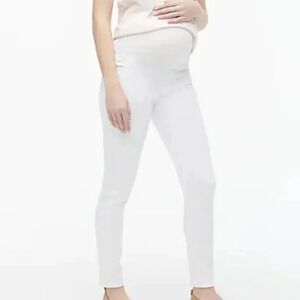 J Crew White maternity jean in signature‎ stretch size 26 overbelly band NWT